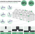 20x10x10 ft large greenhouse for outdoor, easy assembly on a desk or shelf