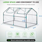 yesker mini greenhouse 71"x36"x36" portable small green house shown in use