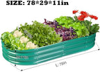 rakukiri raised garden bed grs certified galvanized planter, close-up detail