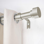 Curtain Rods for Windows 32 to 240, 1 Inch Adjustable Heavy Duty Long Window Curtain Rod with Simple End Caps, Outdoor Drapery Rods for Patio, Size 32"-240", Brushed Nickel
