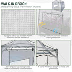 8.5 x 7 ft pop‑up walk‑in greenhouse for showing dimensions