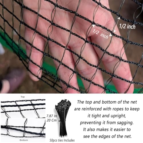 junflying deer fence netting 4x100 ft, heavy duty shown in use