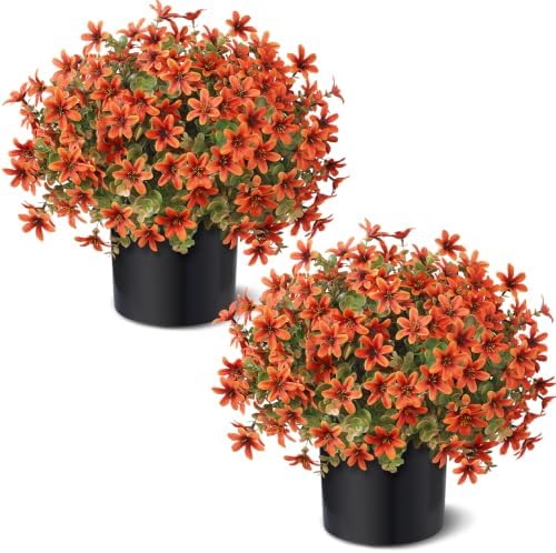 2 set fake fall eucalyptus＆campanula topiary ball tree, main product view
