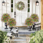 outdoor artificial flowers with spike, 23.6 inch fake, close-up detail
