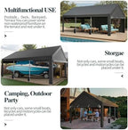 shintenchi carport 10' x 20' heavy duty portable, package contents