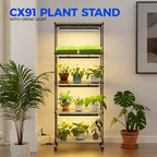 barrina cx91 plant stand with grow light, 5-tier, close-up detail