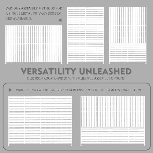 kozyard metal privacy screen 74" h x 47.2", package contents