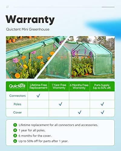 quictent mini greenhouse for indoor outdoor, portable quick-setup, front angle view