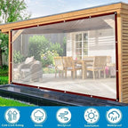 clear tarp - heavy duty waterproof 7x12ft plastic shown in use
