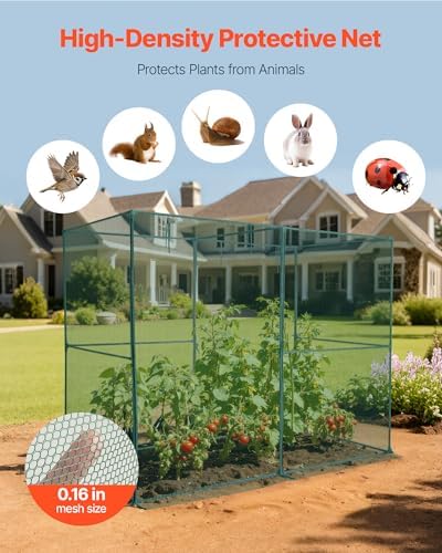 vevor crop cage, 7.8 x 3.9 x 5.9, side view