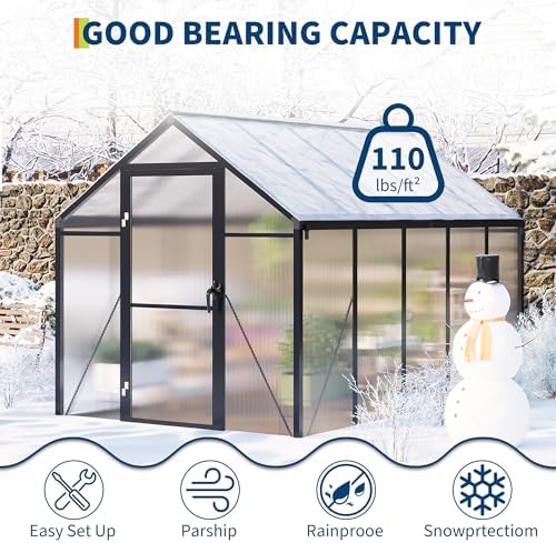 garvee 6 x 10 ft greenhouse, greenhouses for, side view