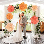 aneco 6 pieces large paper artificial flowers 3d, side view