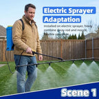 6-nozzle polyethylene boom wand, 7.5 ft atv sprayer, front angle view