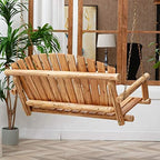 anraja outdoor wooden porch swing front porch hanging showing dimensions