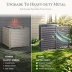 2 panel air conditioner fence, 42" h x showing dimensions