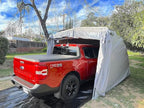 ikuby retractable carport – foldable lockable car shelter showing dimensions