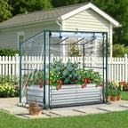 ohuhu 4x2x1 ft raised garden bed outdoor with shown in use