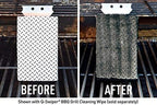 Q-Swiper BBQ Grill Brush with Stainless Steel Scraper. Bristle Free and Wire Free Cleaning. Safe Way to Remove Grease and Grime. Ideal use with The Q-Swiper Grill Cleaning Wipes (Sold Separately).
