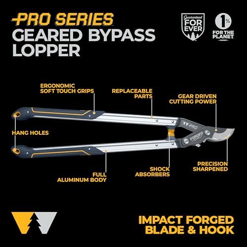 woodland tools co. pro series 32" forged lopper shown in use