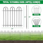 garden fence animal barrier - 10 panels, 32 shown in use