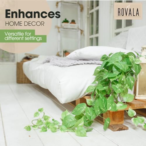 rovala silk plants for home decor indoor in, front angle view
