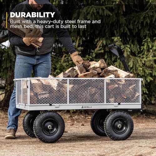 gorilla carts steel utility garden cart, 1000 lb., view 9