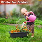 hanging flower pots, 16.9 inches railing planter box on a desk or shelf