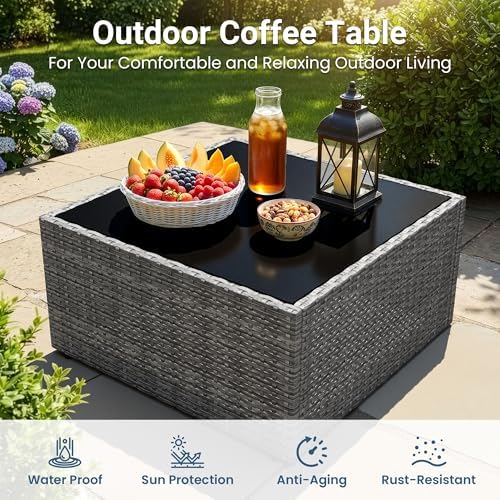7 pieces outdoor patio furniture set - fit on a desk or shelf