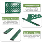 metal outdoor privacy fence 72" h×45.7" w balcony showing dimensions