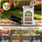 birdream 2 pack solar bird feeders for outdoors, close-up detail
