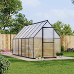 6'x11' aluminum-framed polycarbonate greenhouse, heavy duty polycarbonate greenhouse, view 9