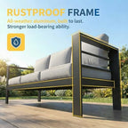 solaste aluminum patio furniture set for all weather, close-up detail