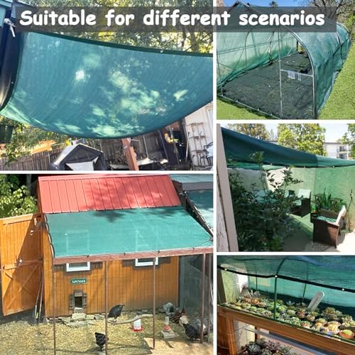 70% green shade cloth with grommets, 12 ft on a desk or shelf