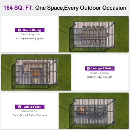purple leaf 92ks aluminum pergola 10' x 16' on a desk or shelf