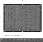 dify 8×8 ft, 90% black shade fabric sun, front angle view