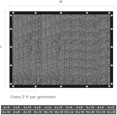 dify 8×8 ft, 90% black shade fabric sun, front angle view