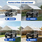 10x20ft heavy duty carport canopy replacement cover, package contents