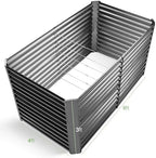 land guard 8x4x3ft rectangular galvanized raised garden beds shown in use