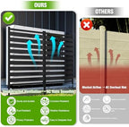 metal air conditioner fence 3 panels - 40.27" shown in use