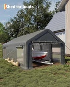 13x25 ft carport with 10 sandbags, car port, package contents
