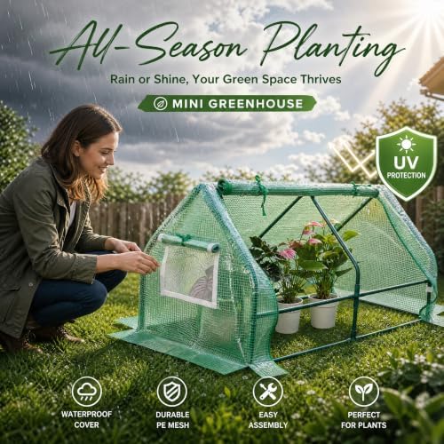 solayis mini greenhouse kit, 47.2" l x 23.6" showing dimensions