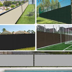 privacy fence screen gray 4' x 50' outdoor showing dimensions