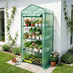 worth garden 4 tier mini greenhouse - 63'', front angle view