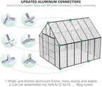 12x10x10 ft extra large greenhouse for outdoors, heavy showing dimensions