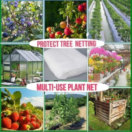 15×15ftextra large fruit tree netting with drawstring &, front angle view