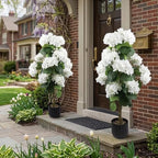 3 ft artificial hydrangea trees faux potted topiary, view 9