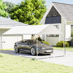outsunny 10'x20' carport outdoor heavy duty galvanized car on a desk or shelf
