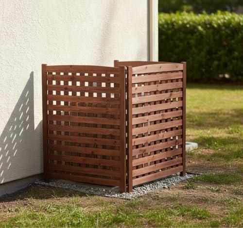 knocbel privacy screen solid wood decorative fences air, front angle view
