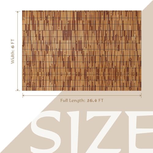 natural reed fencing roll 6ftx16.4ft privacy screen for, side view