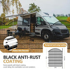 10 panels decorative garden fence, 40in (h) x showing dimensions